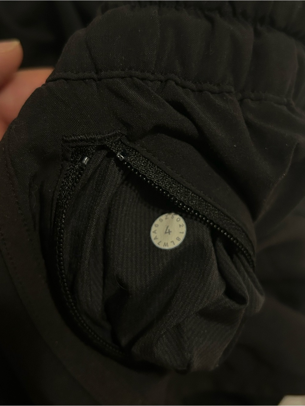 lululemon athletica Black Women's Run Short with Zipper Pocket - Picture 3 of 3